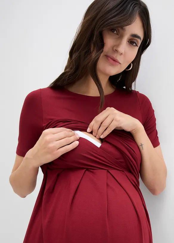 2-in-1 Umstandskleid mit diskreter Stillfunktion aus Viskose, bonprix