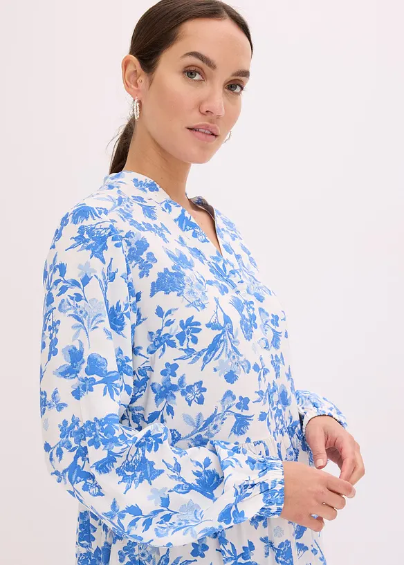 Robe à col Henley en viscose fluide, bonprix