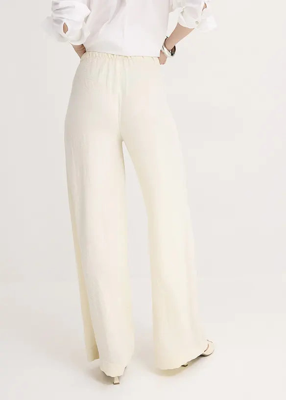 Pantalon large en crêpe léger, bonprix