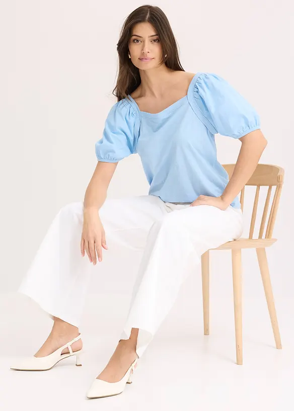 T-shirt à manches bouffantes, bonprix