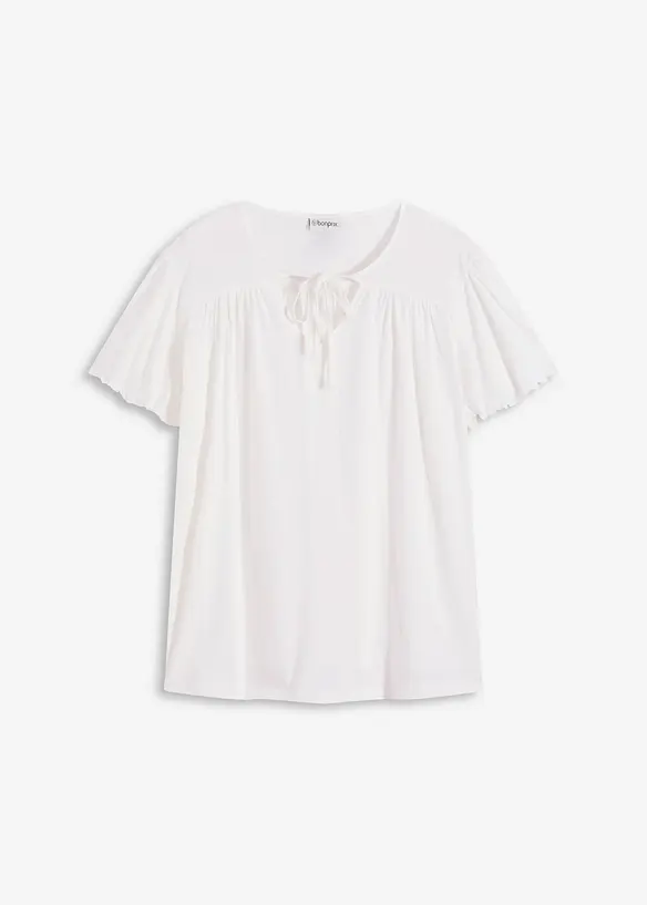 T-shirt avec lien à l'encolure, bonprix