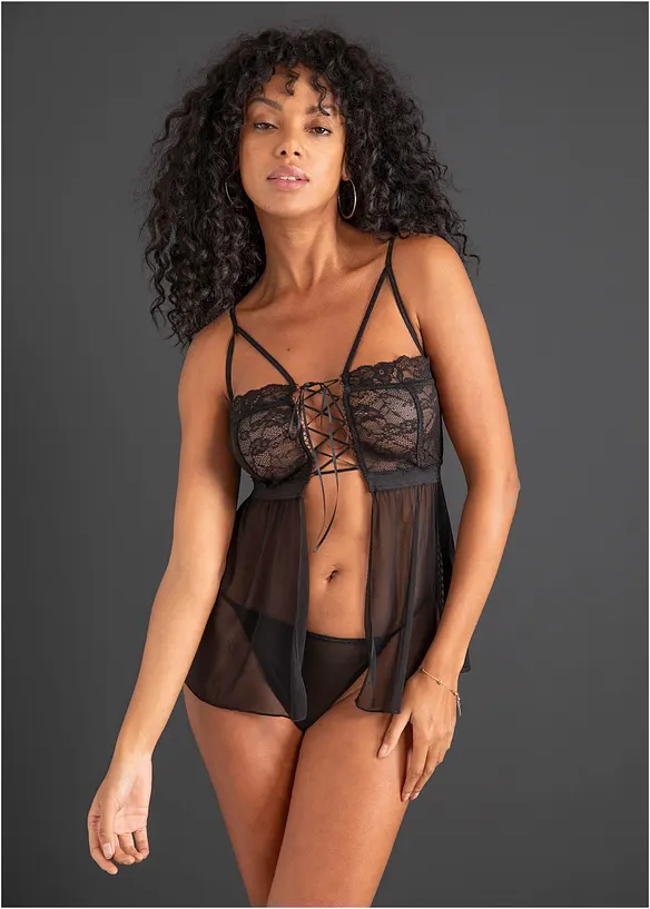 Nuisette et string (ens. 2 pces), bonprix