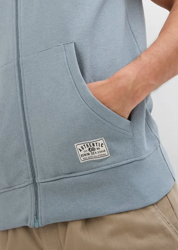 Kapuzen-Sweatweste aus weichem Baumwoll-Mix, bonprix