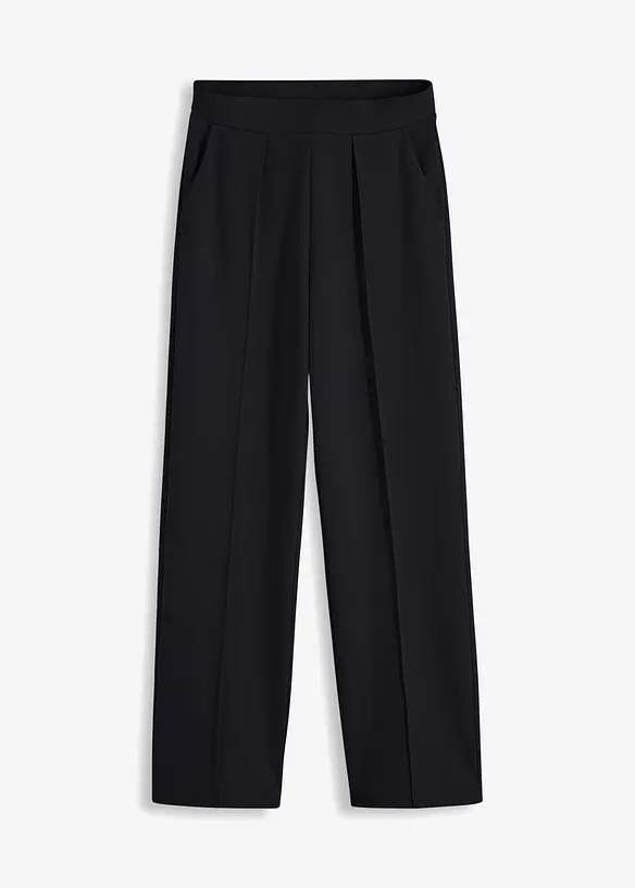 Pantalon en interlock épais, taille élastiquée, bonprix