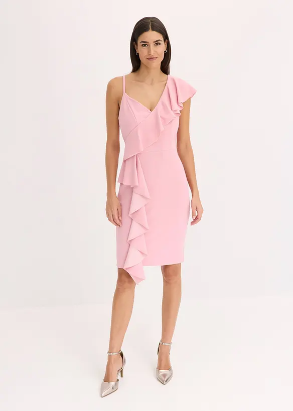 Robe ajustée en crêpe texturé, bonprix