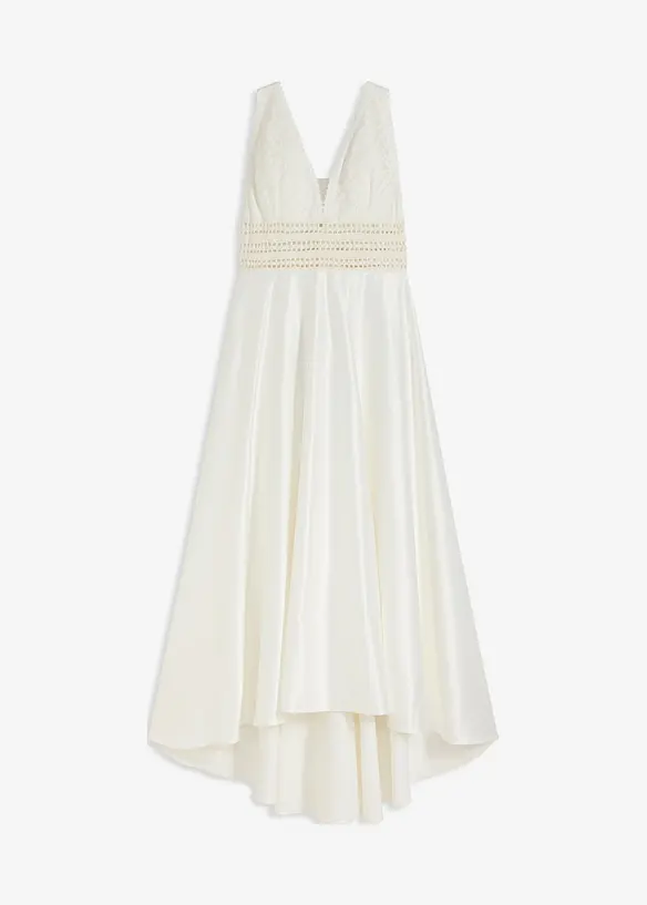 Robe de mariée en satin brillant et dentelle, bonprix