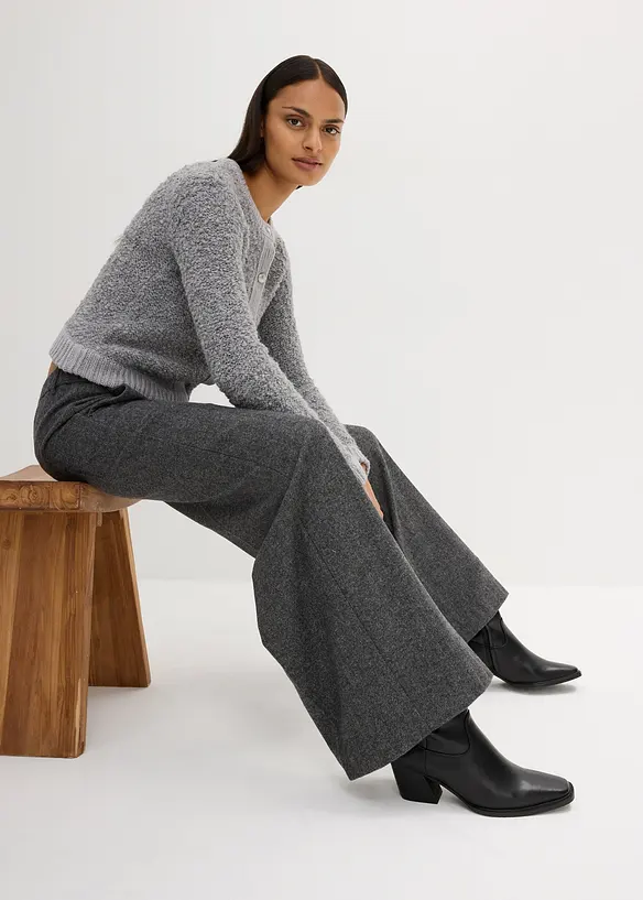 Wollhose mit Fischgratmuster, bonprix