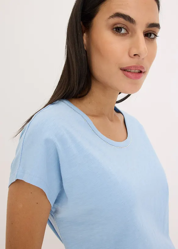 T-shirt, effet lin, bonprix
