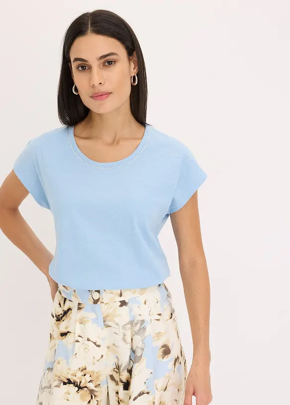 T-shirt, effet lin, bonprix
