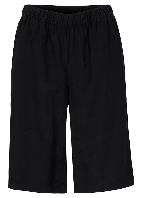 Bermuda en lin et viscose, taille haute, bonprix
