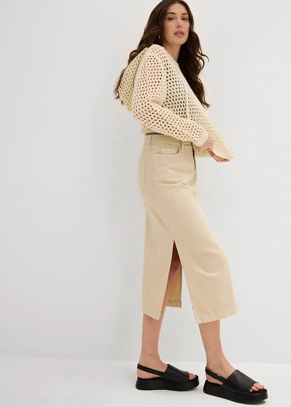 Jupe en twill 100% coton, bonprix
