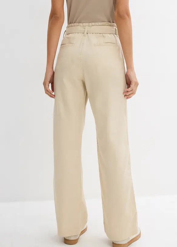 Pantalon 7/8 à taille élastiquée, 100% coton, bonprix