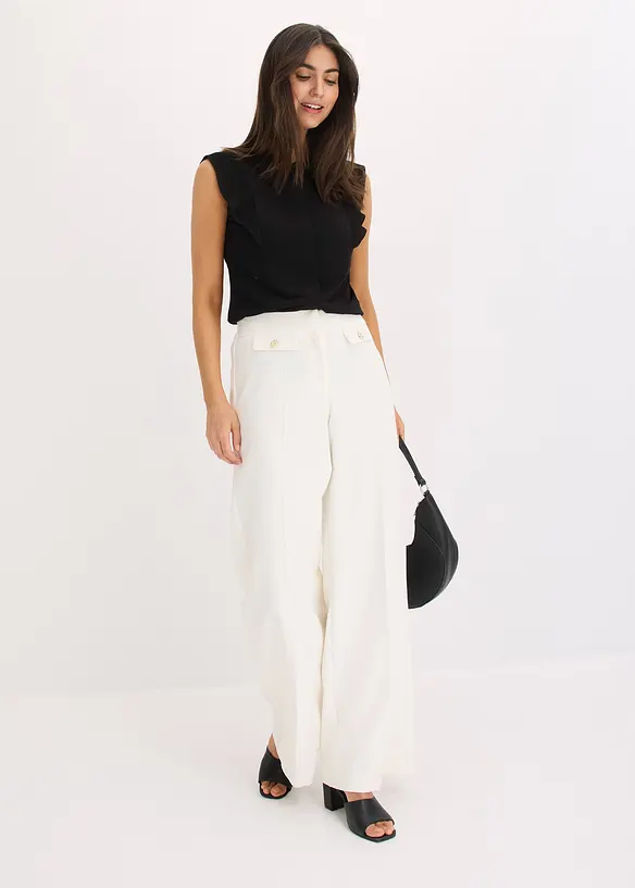 Pantalon large habillé, bonprix
