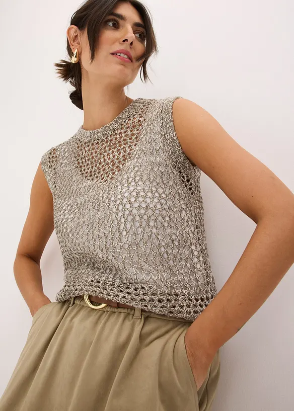 Stricktop aus Bändchengarn, bonprix