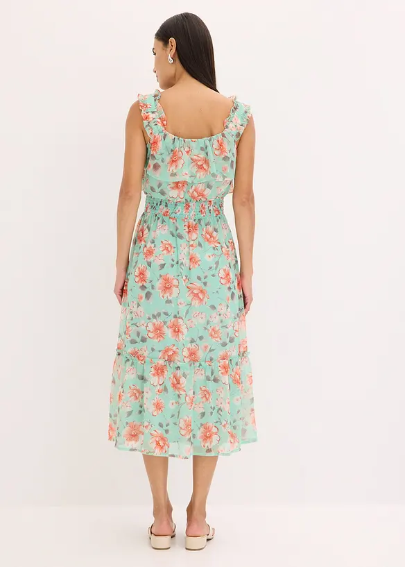 Robe imprimée col Bardot, bonprix