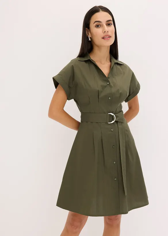Robe-chemise avec ceinture, bonprix