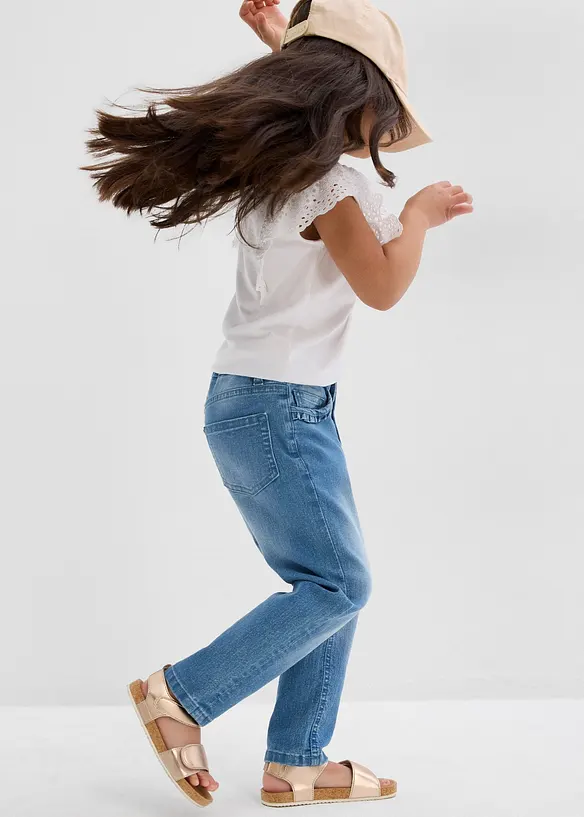 Jean extensible taille mi-haute, Tapered, bonprix