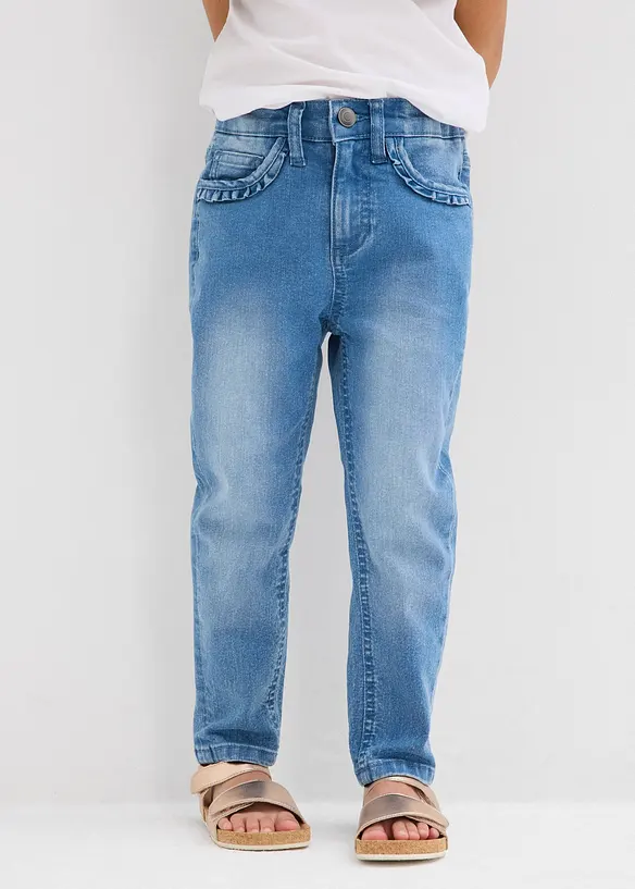 Jean extensible taille mi-haute, Tapered, bonprix