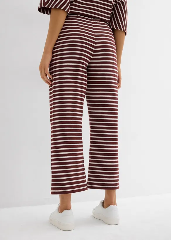 Pantalon en jersey coton texturé, bonprix