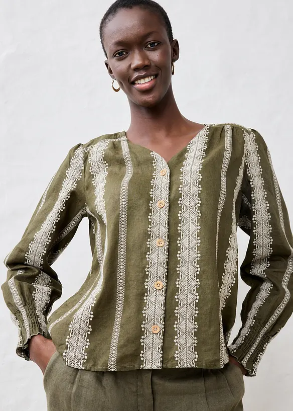 Bluse aus reinem Leinen, bonprix