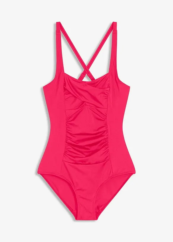 Maillot 1 pièce sculptant en matière brillante, maintien modéré, bonprix