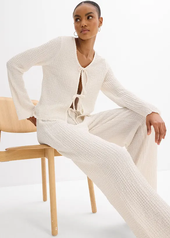 Gilet en crêpe jersey texturé, bonprix