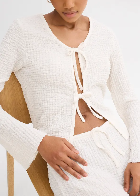 Gilet en crêpe jersey texturé, bonprix