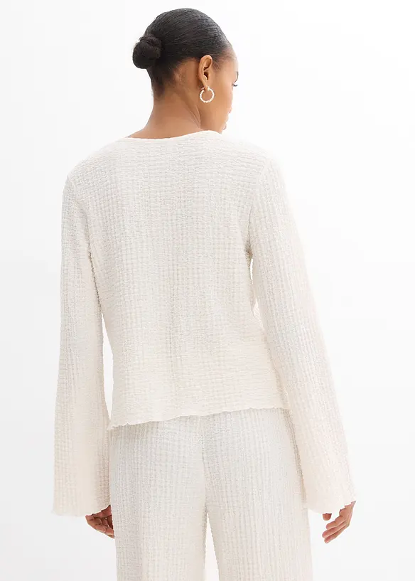 Gilet en crêpe jersey texturé, bonprix