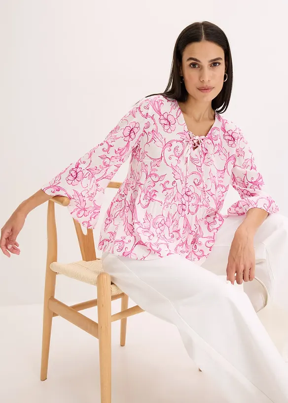 Blouse en viscose textur&eacute;e, bonprix