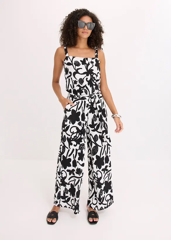 Combinaison imprimée en jersey texturé, bonprix