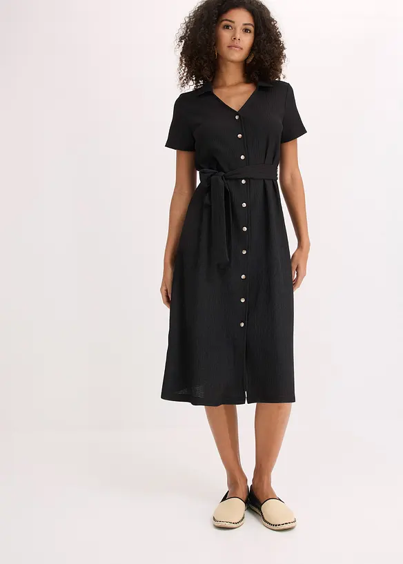 Jerseykleid aus luftigem Crêpe, bonprix