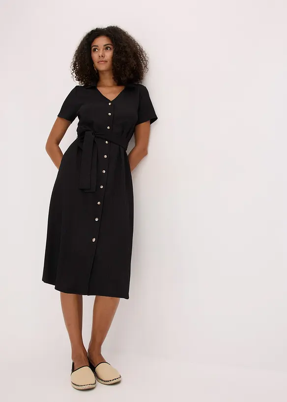 Jerseykleid aus luftigem Crêpe, bonprix