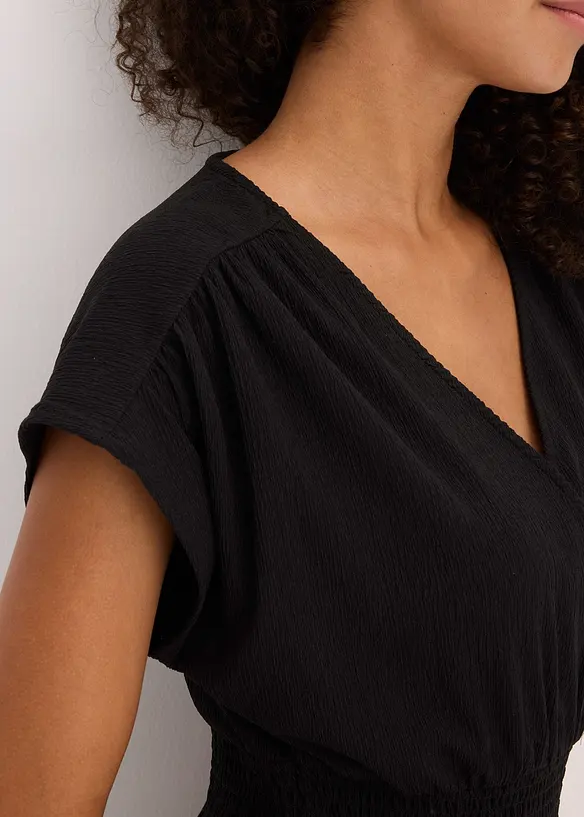 Jerseykleid aus luftigem Cr&ecirc;pe, bonprix