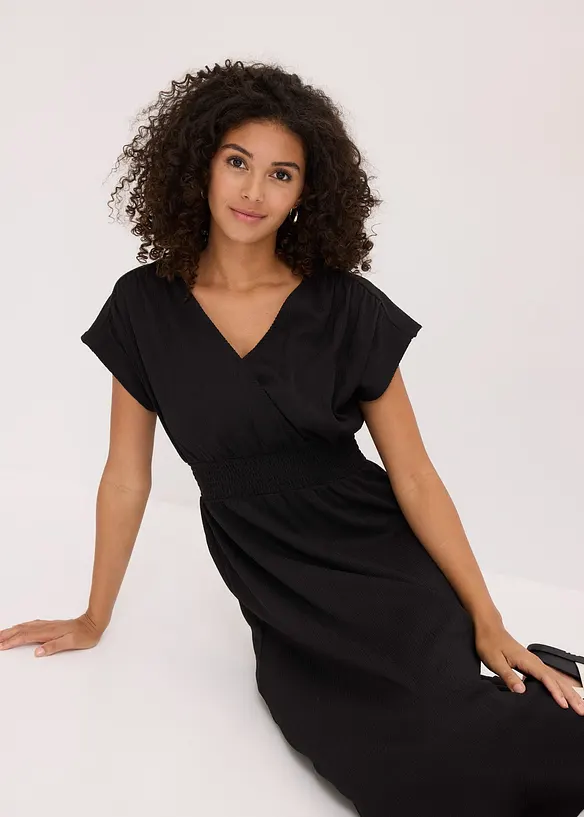 Jerseykleid aus luftigem Cr&ecirc;pe, bonprix