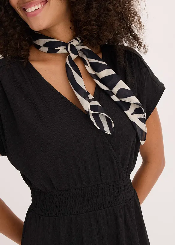 Jerseykleid aus luftigem Cr&ecirc;pe, bonprix