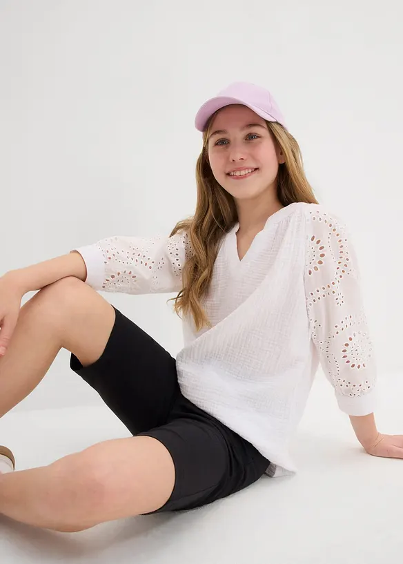 Radlerhose aus elastischem Bio-Baumwoll-Mix (2er Pack), bonprix