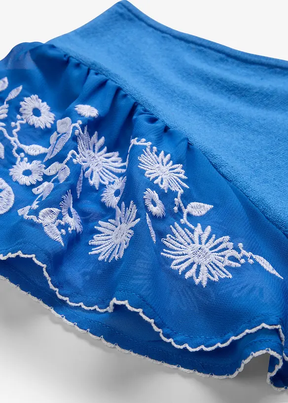 Haut en maille coton et soie avec manches en crêpe, bonprix