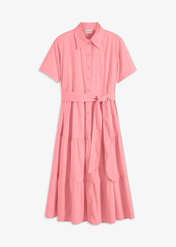 Robe-chemise en matière élastique, bonprix