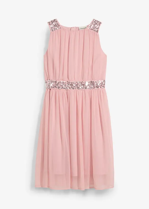 Chiffonkleid mit Paillettenband, bonprix