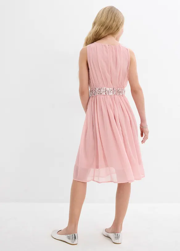 Chiffonkleid mit Paillettenband, bonprix