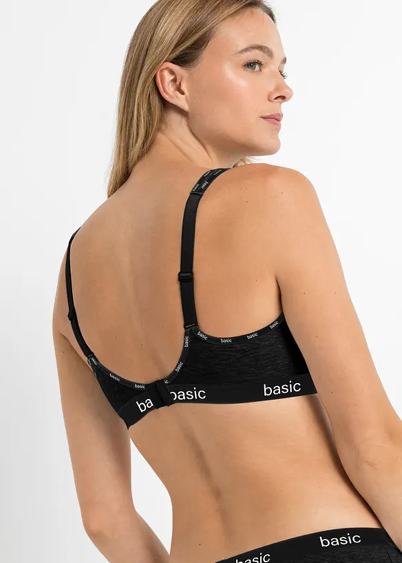 BH ohne Bügel mit Bio-Baumwolle (2er Pack), bonprix