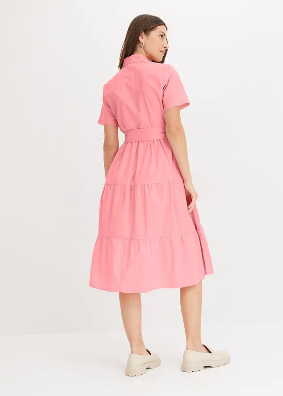 Blusenkleid aus elastischem Baumwoll-Mix, bonprix