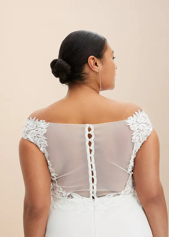 Carmen-Brautkleid mit Spitze, bonprix