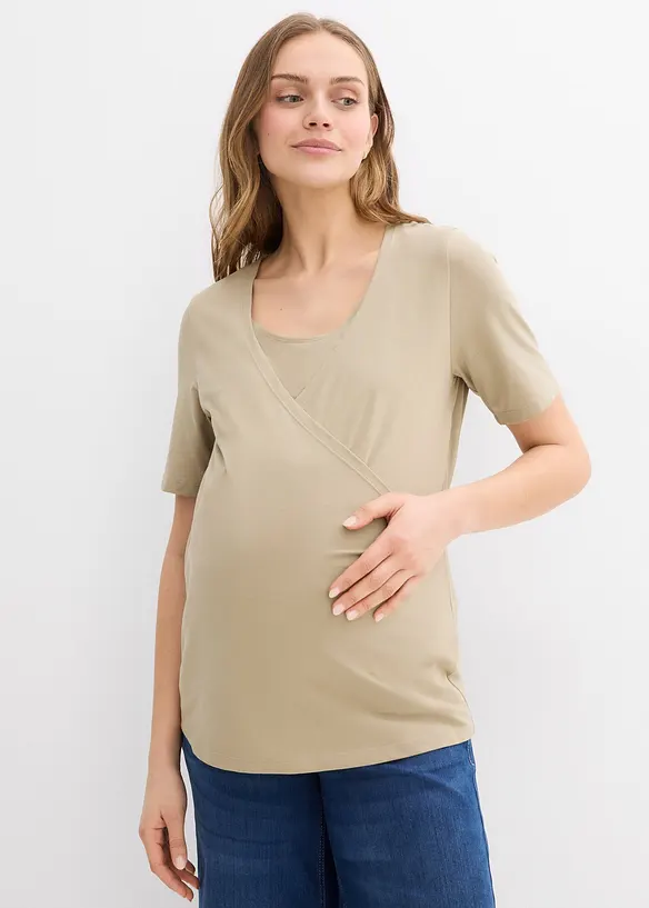 Lot de 2 T-shirts de grossesse et d'allaitement, bonprix