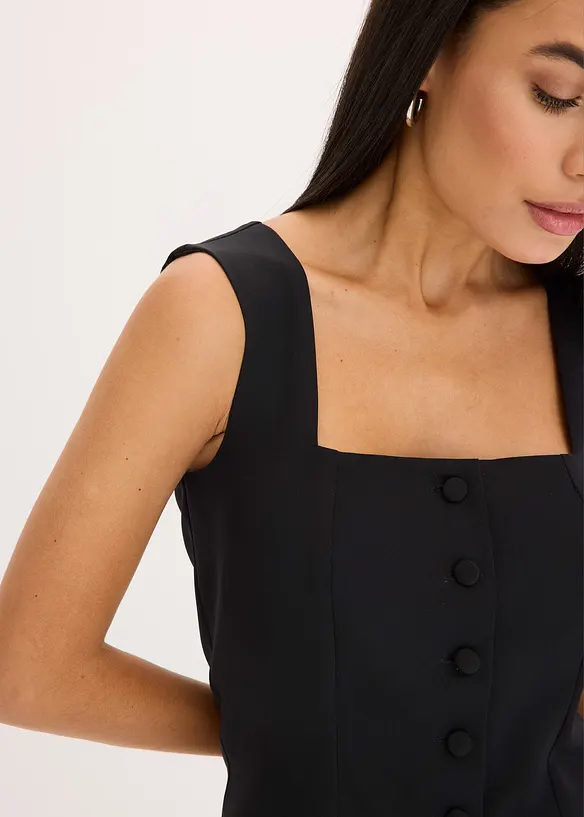 Top blouse boutonné, bonprix