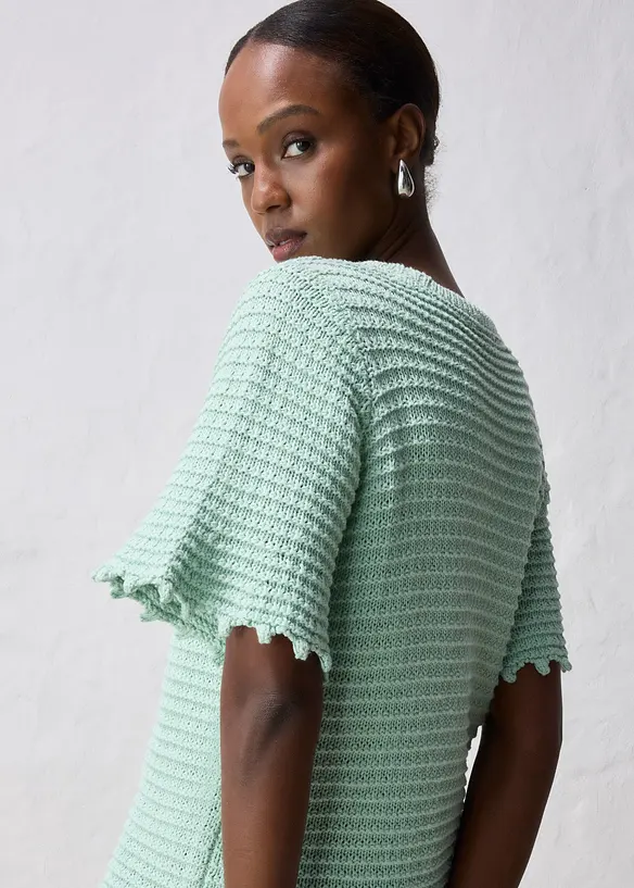 Pull ajouré avec lin, bonprix