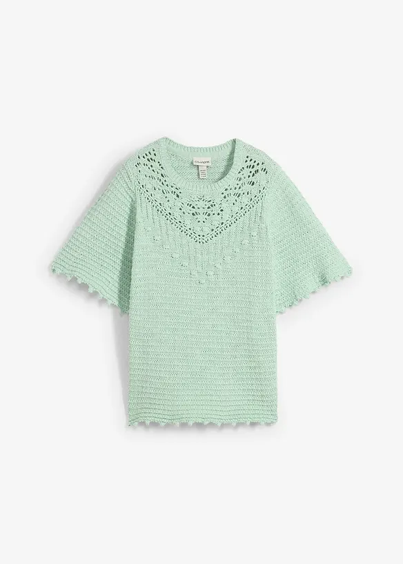 Pull ajouré avec lin, bonprix