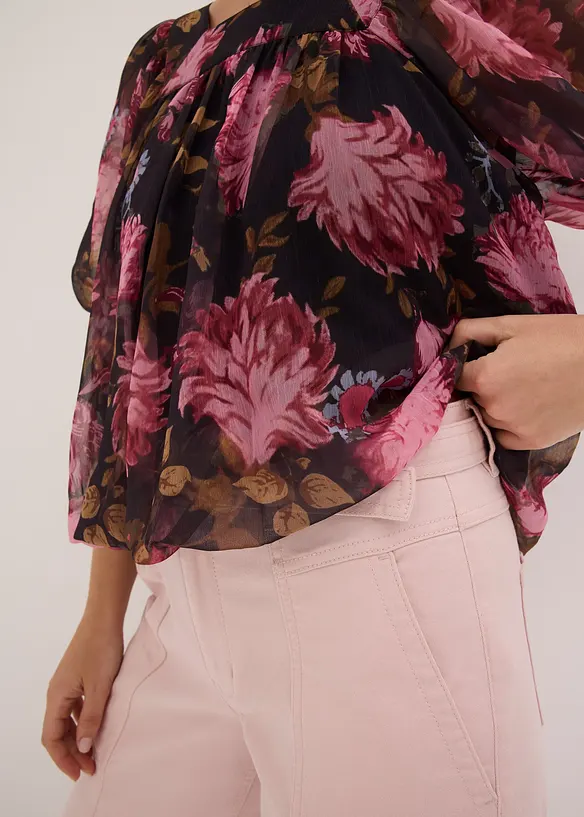 Bluse mit Ballonsaum, bonprix