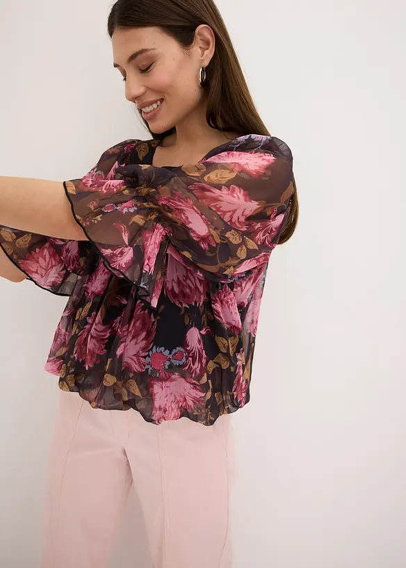 Bluse mit Ballonsaum, bonprix