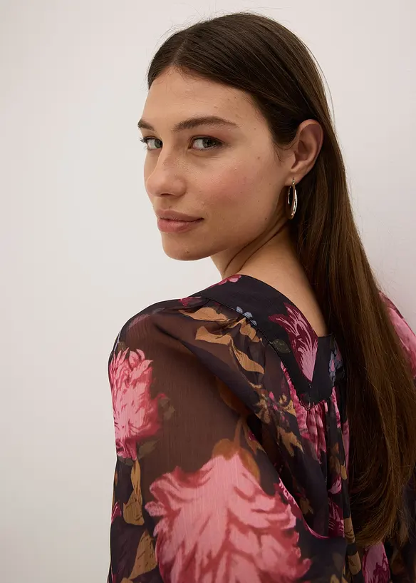 Bluse mit Ballonsaum, bonprix